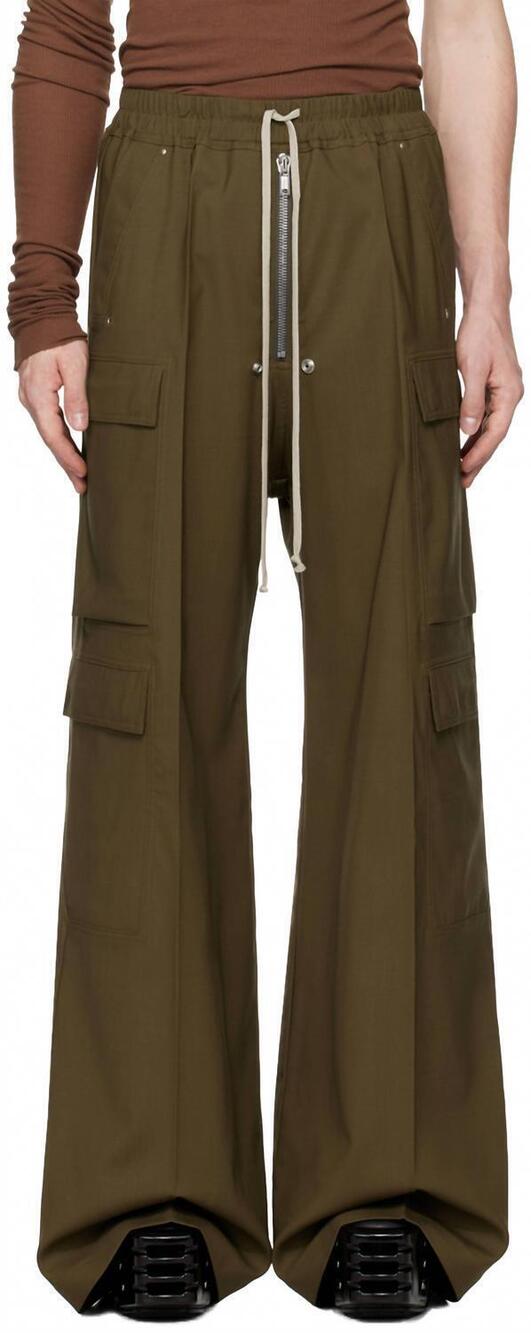 NEW RICK OWENS cargobelas trouser in bean